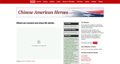 Desktop Screenshot of chineseamericanheroes.org
